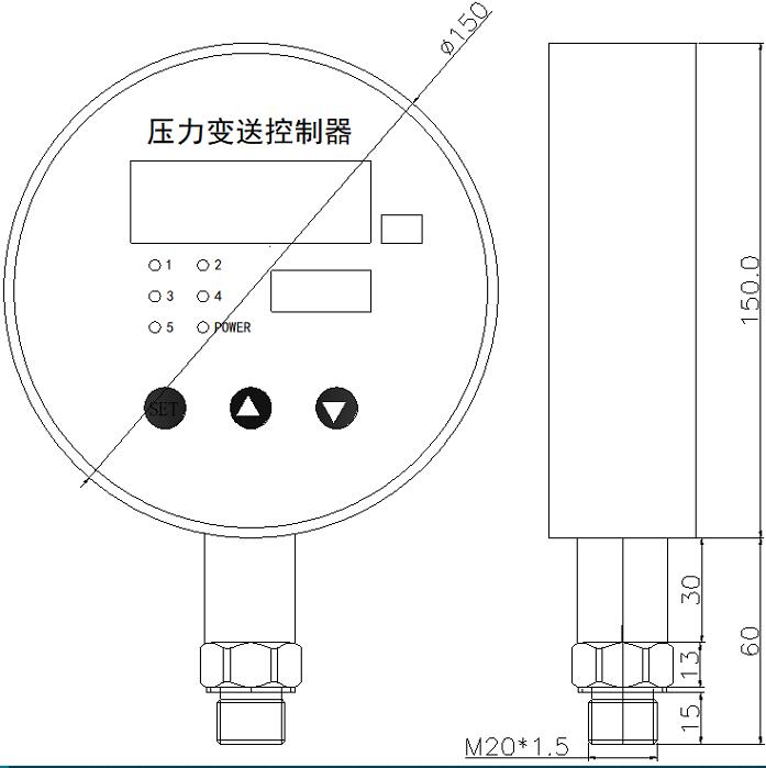 HDK150数字麻豆自慰在线观看控制器尺寸图